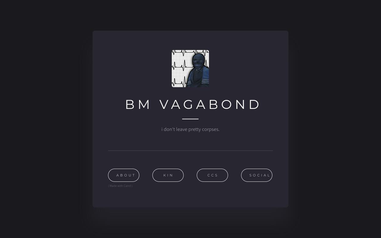 Carrd profile picture for @vagabond